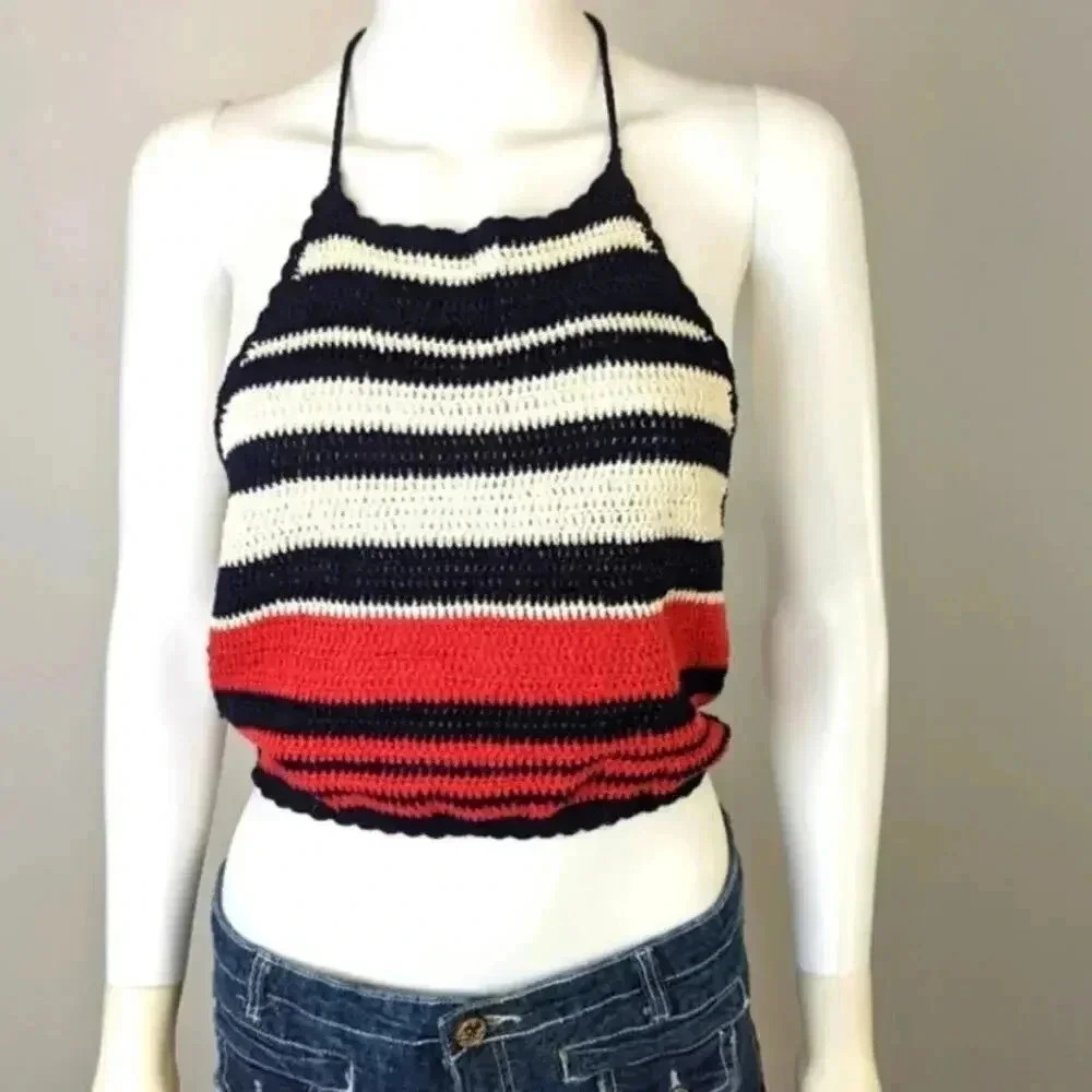 Rue 21 Knit Crochet Halter Top / Small - Picture 3 of 4